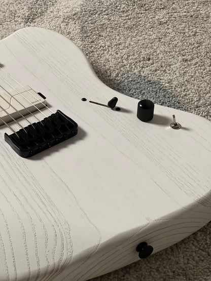 Soloking MJM-1 Custom Baritone HH with Fishman Fluence and Wenge Neck in Open Pore White