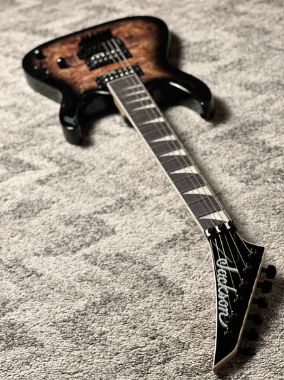 Jackson JS Series Dinky JS32 DKAP with Amaranth FB in Transparent Black Burst