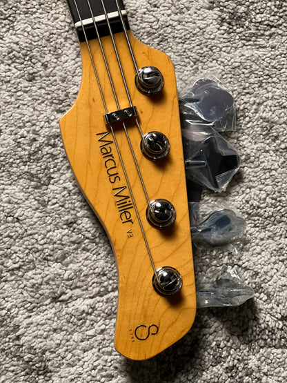 Sire Marcus Miller V3-4 New Gen Electric Bass Guitar in Candy Apple Red