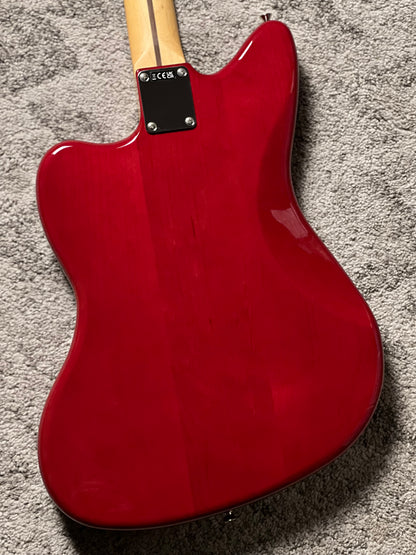 Fender Japan Hybrid II Jazzmaster Electric Guitar w/Quilt Maple Top with RW FB in Quilt Red Beryl JD24000724