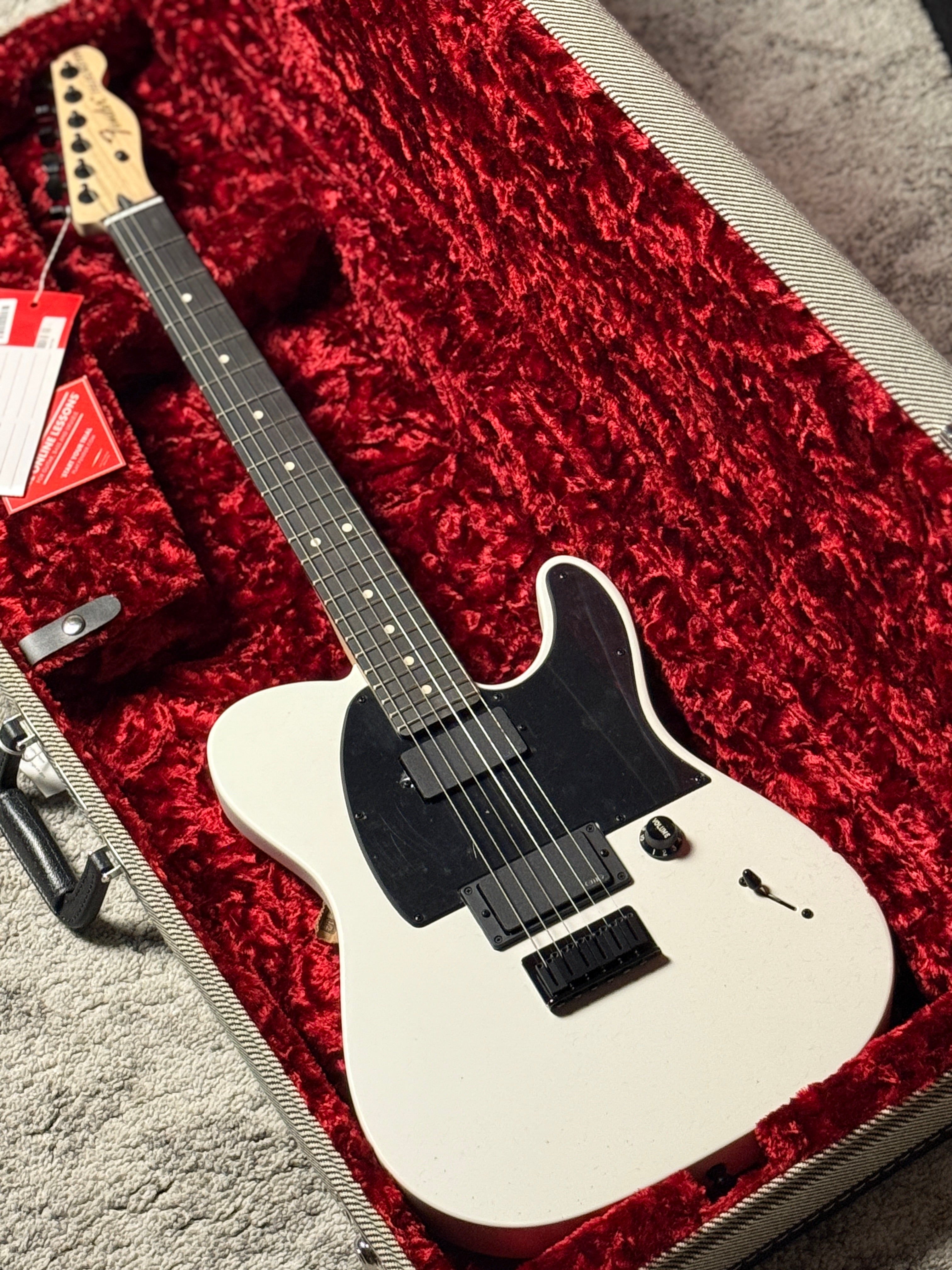 Fender Artist Jim Root Telecaster Guitar Ebony Neck in Flat White
