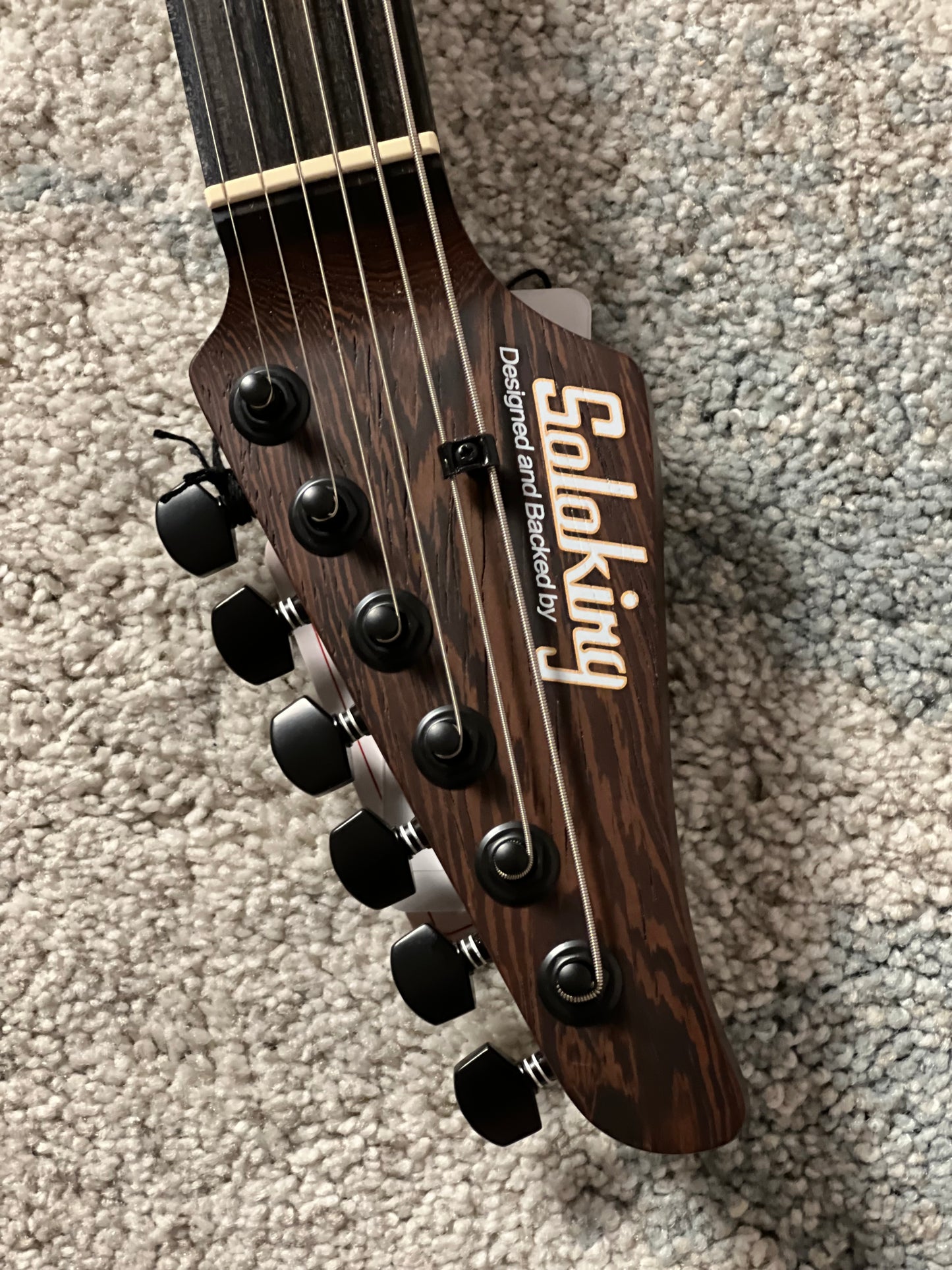 Soloking MJM-1 Custom Baritone HH with Fishman Fluence and Wenge Neck in Open Pore White