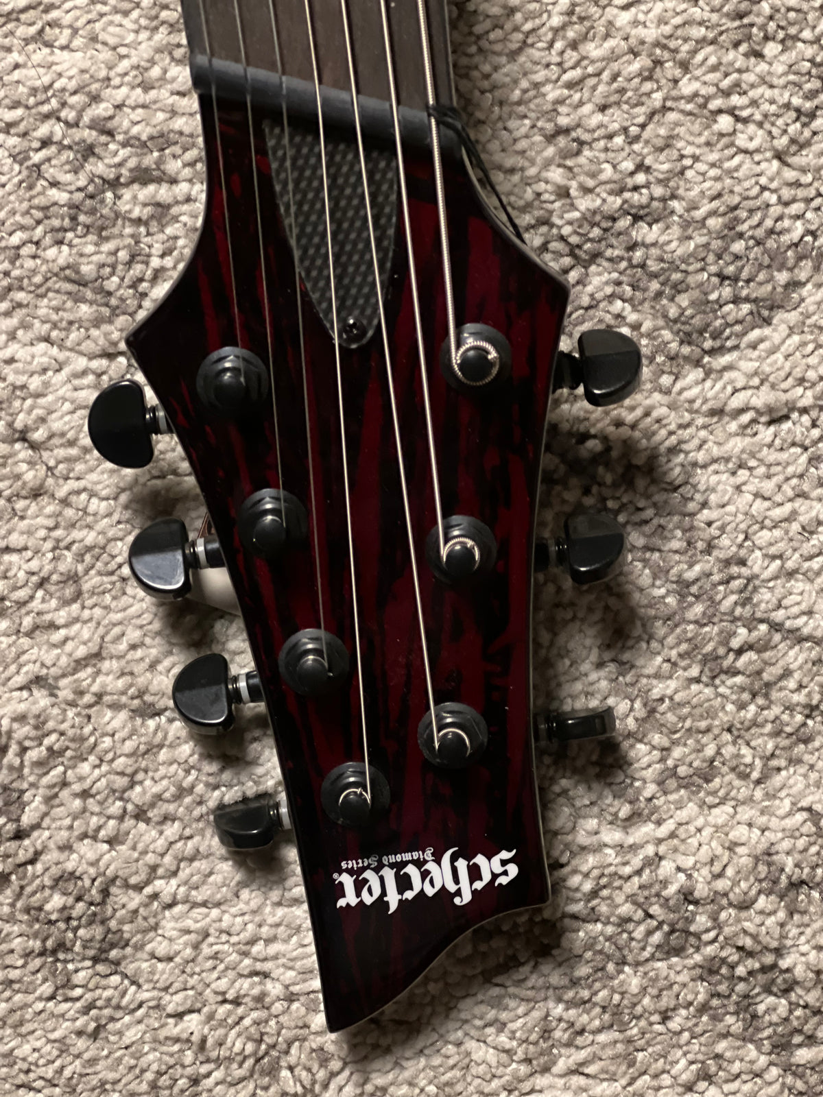 Schecter C-7 MS Silver Mountain in Blood Moon W21072403