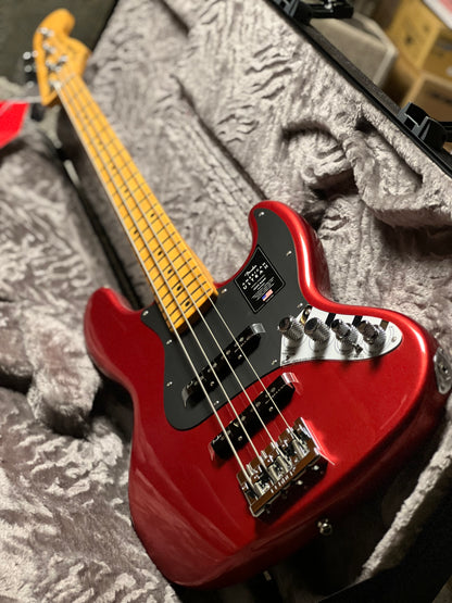 Fender American Ultra II Jazz Bass with Maple FB in Sinister Red