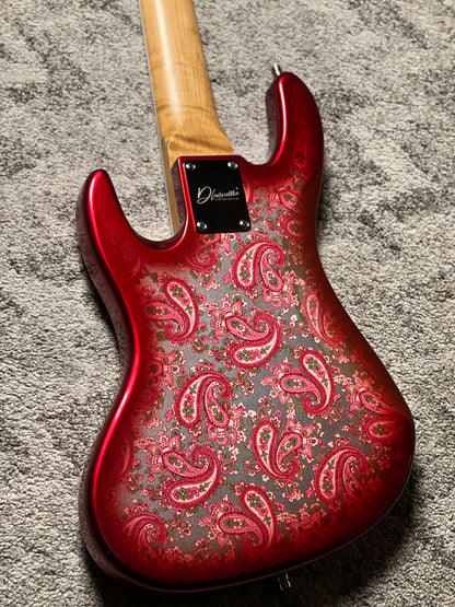 Dhatarattha Custom DEB 5 String Bass in Pink Paisley with RW FB