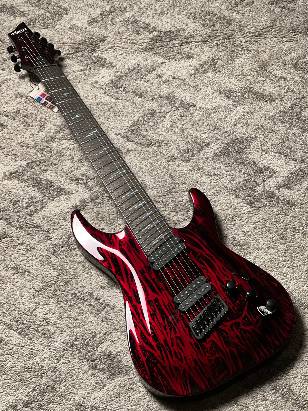 Schecter C-7 MS Silver Mountain in Blood Moon W21072403