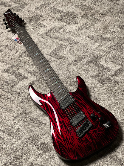 Schecter C-7 MS Silver Mountain in Blood Moon W21072403