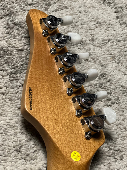 Dhatarattha Performance DST HH in Royal Purple Over Black Paisley with RW FB and Nitrocellulose Lacquer Relic