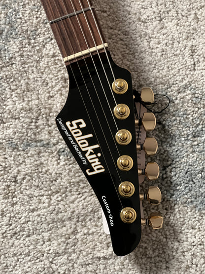Soloking MS-1 Classic MKII in Black Beauty Anodized Gold Pickguard with Rosewood FB JESCAR