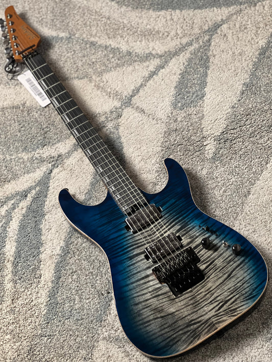 Soloking MS-1 Custom 24 HH FR Revenant in Black Aqua Burst