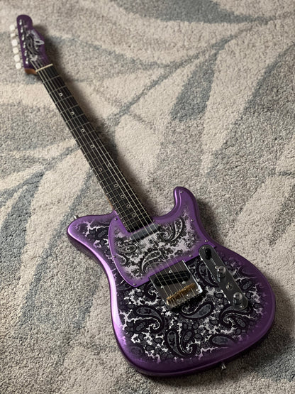Dhatarattha Performance DTL in Purple Burst Over Black Paisley with Rosewood FB