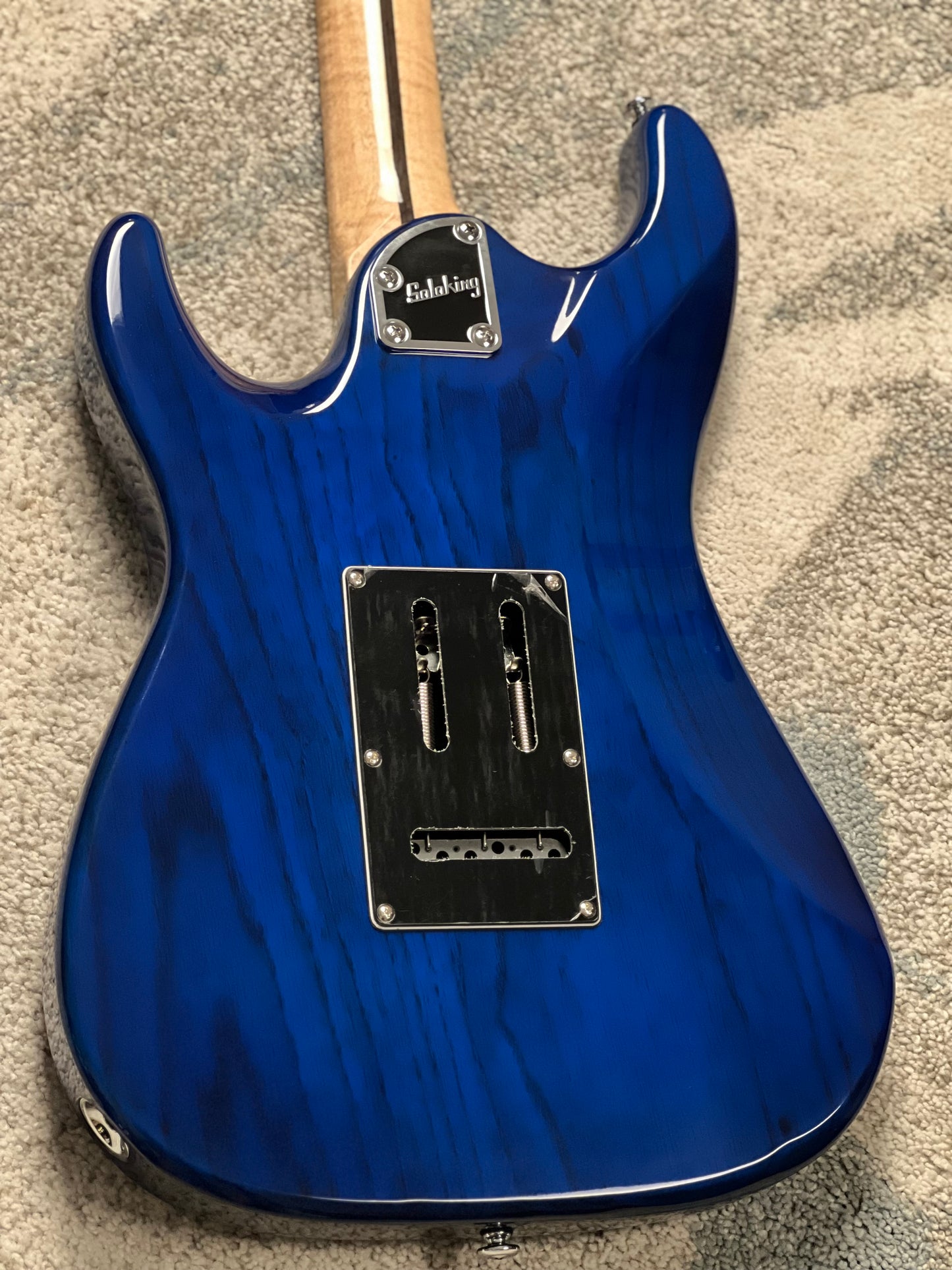 Soloking MS-1 Tibute FMN ASH in Transparent Blue with Flame Maple Neck