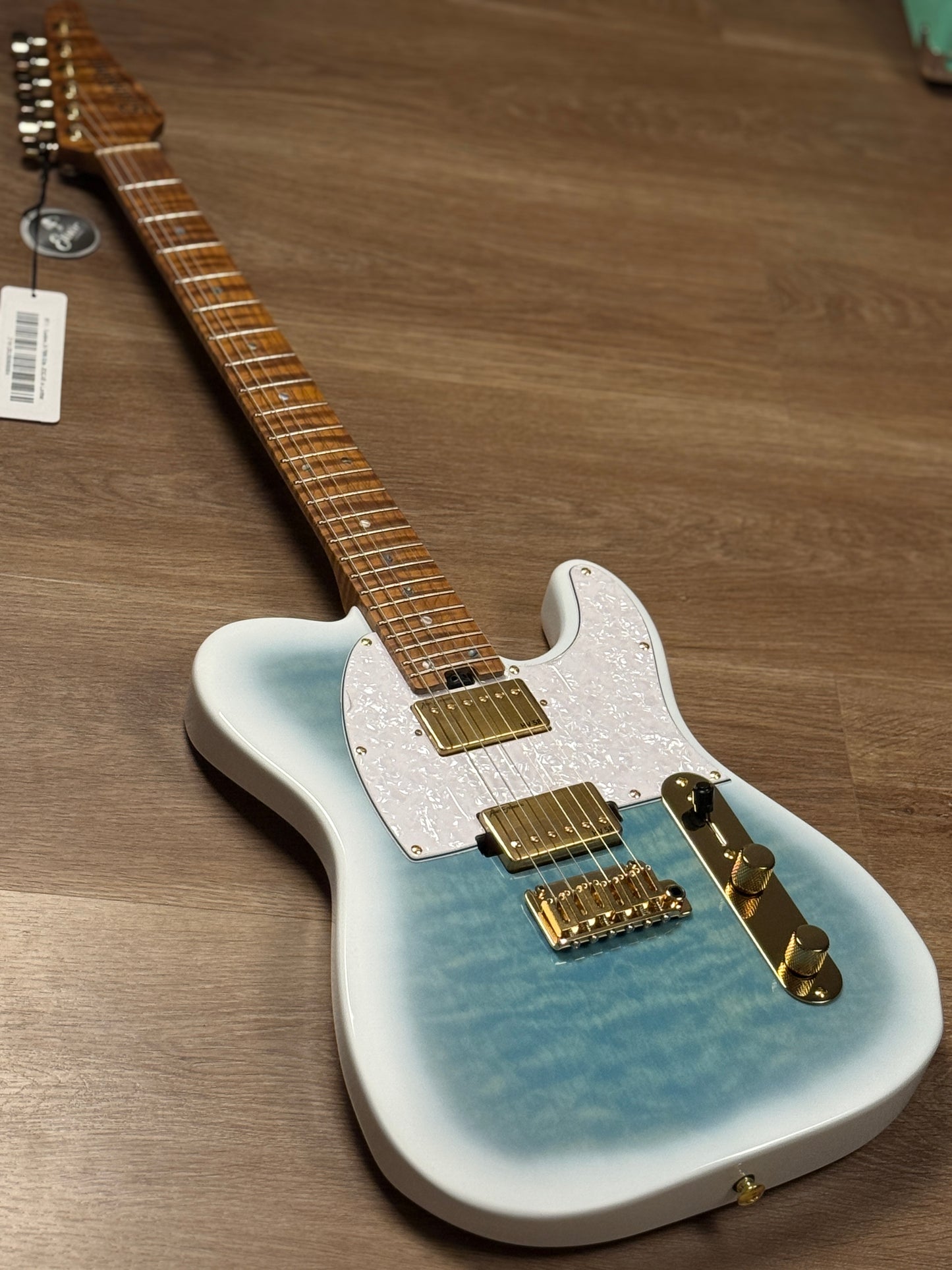 Soloking MT-1 Custom 24 FMN Elite with Flame Neck in Larimar Nafiri Special Run