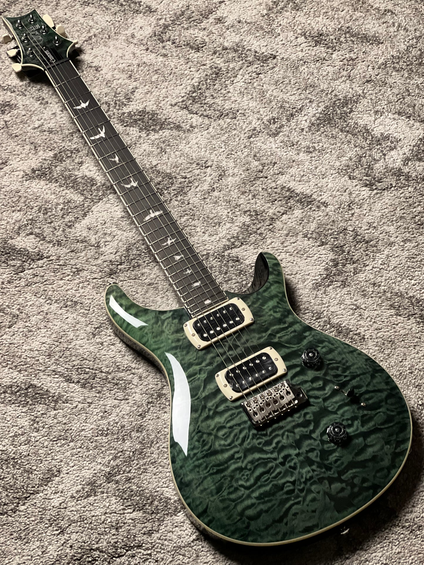 PRS SE Custom 24 Quilt in Teal Black