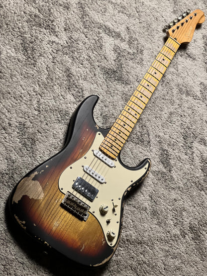 Soloking MS-1 Tribute 50s Relic with Maple FB in 3-Tone Sunburst
