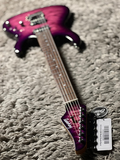 Soloking SM-24 HH QM Shredmaster with Rosewood FB in Black Purple Burst