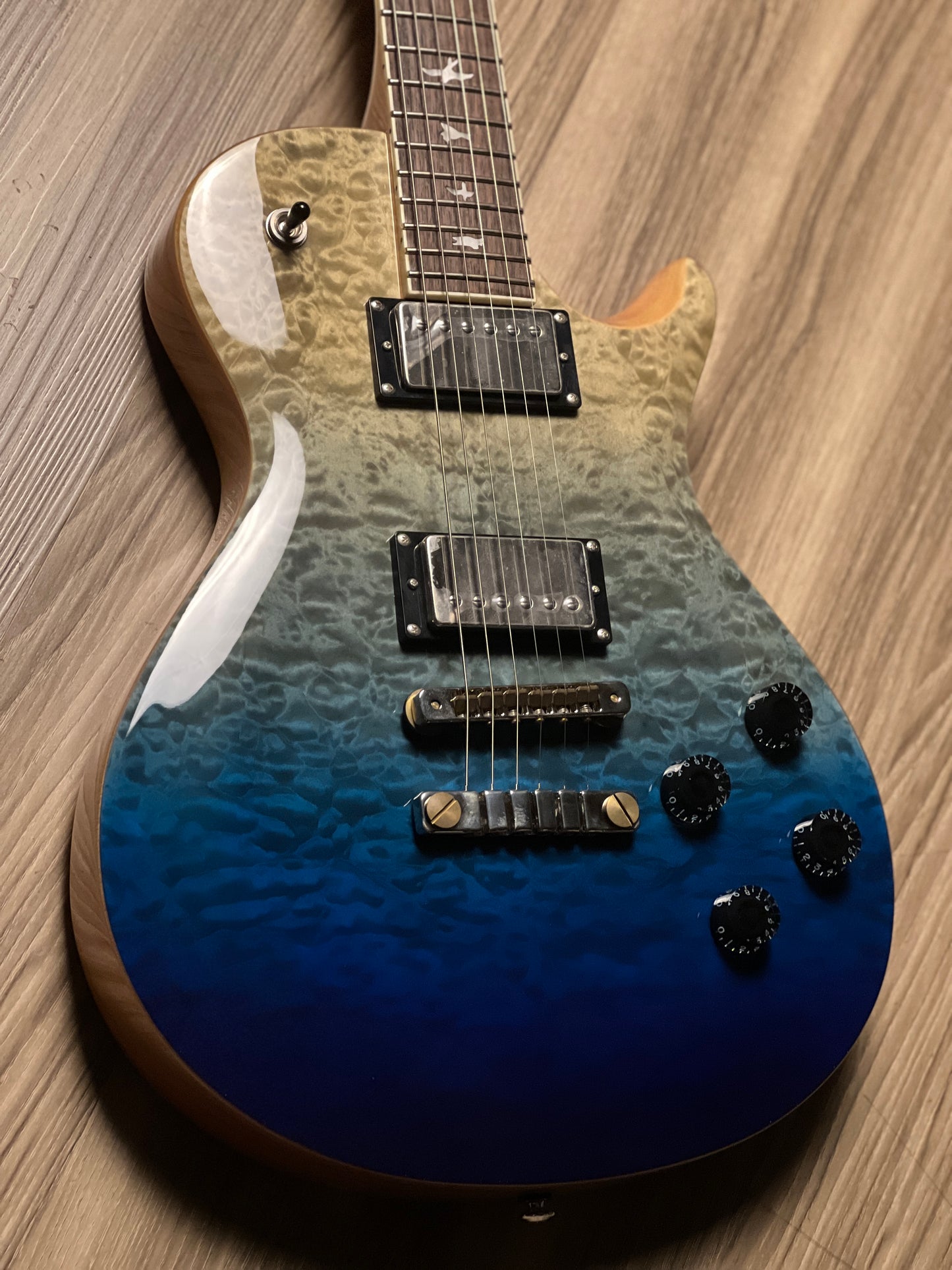 PRS SE 594 Quilt Limited Edition Singlecut in Blue Fade