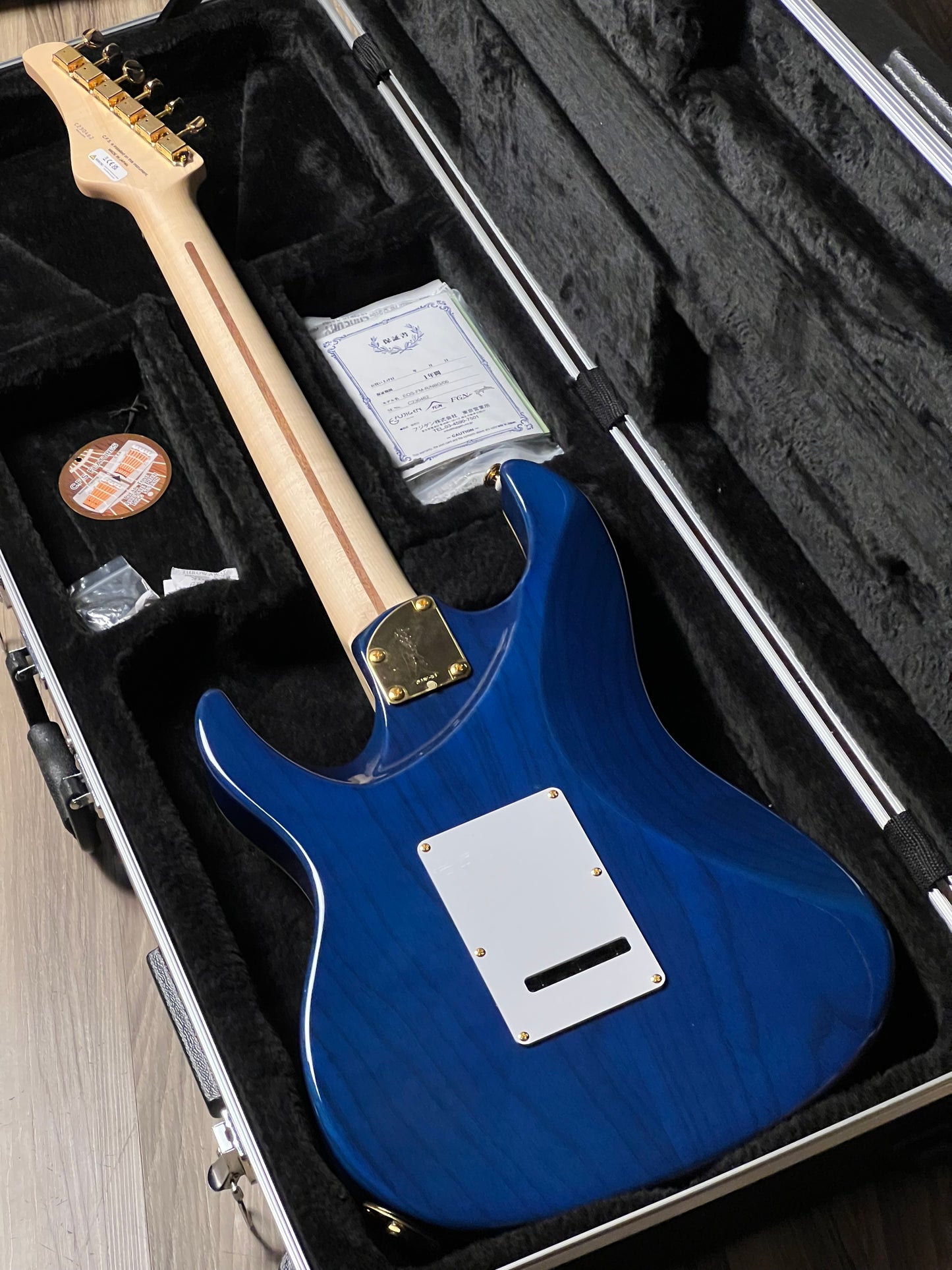 Fujigen FGN Guitars Expert EOS Odyssey in Navy Blue with Hardshell Case C230462 (USED)