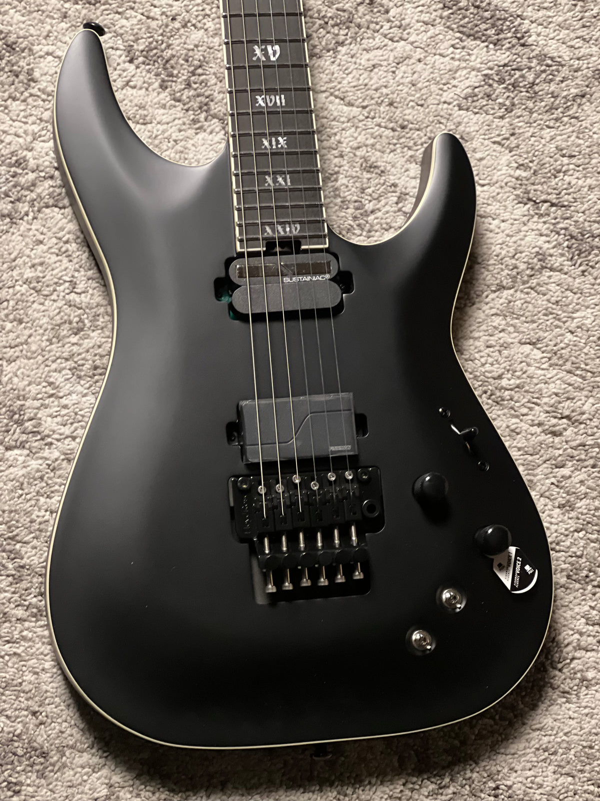 Schecter C-1 FR S SLS Elite Evil Twin - Satin Black