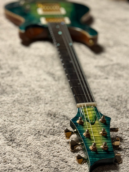 SLX Imperial 24 HH with 5A Solid Flame Top in Laguna Glow with Gold Hardware