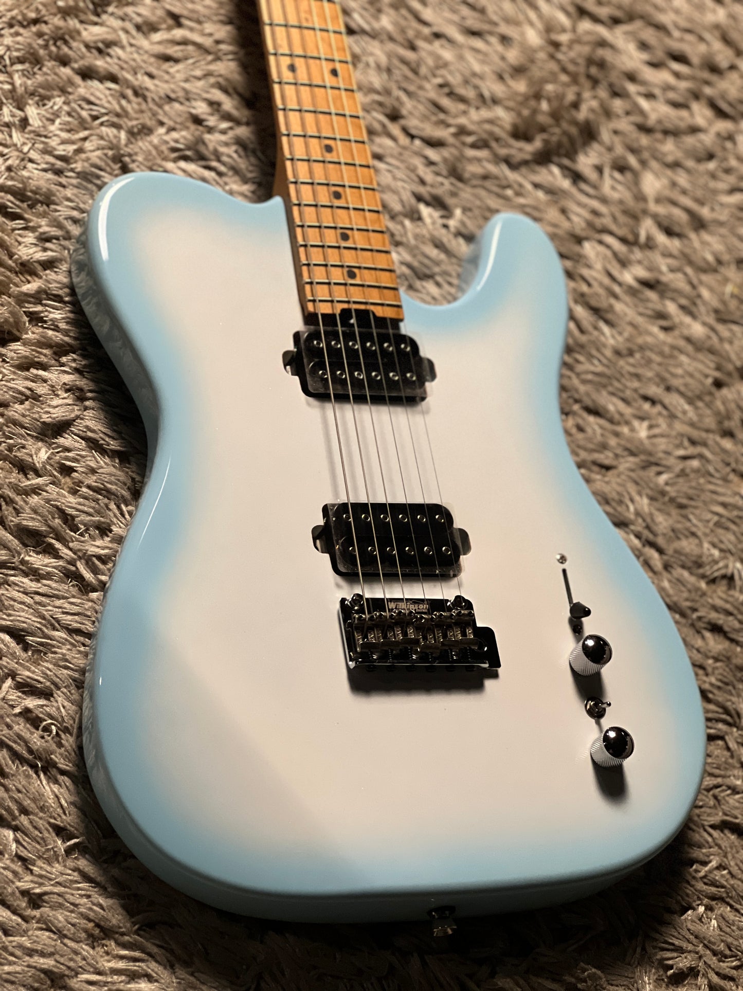 SQOE SETL450 HH Roasted Maple Series in Sky Blue Burst