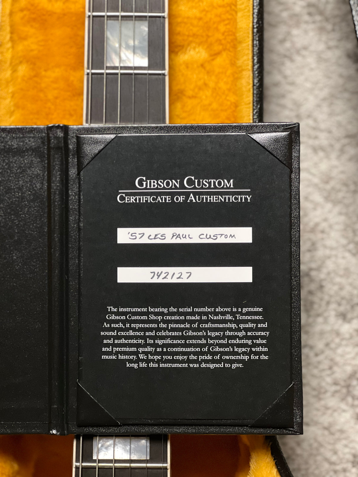 Gibson 1957 Les Paul Custom Reissue VOS - Ebony 2-Pickup 742127