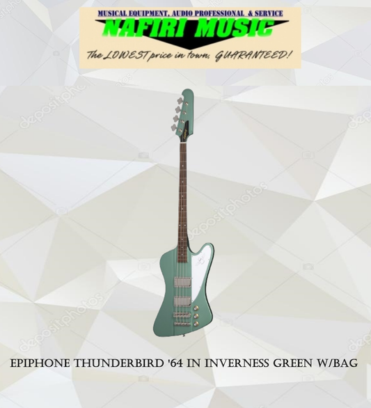 Epiphone Thunderbird '64 In Inverness Green w/GigBag