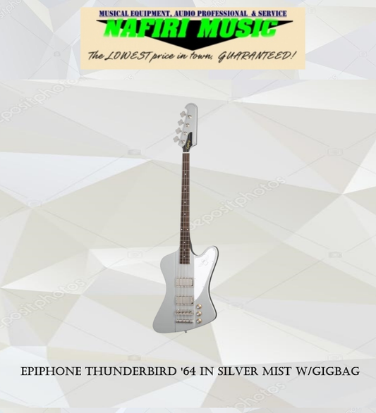 Epiphone Thunderbird '64 In Silver Mist w/Gigbag