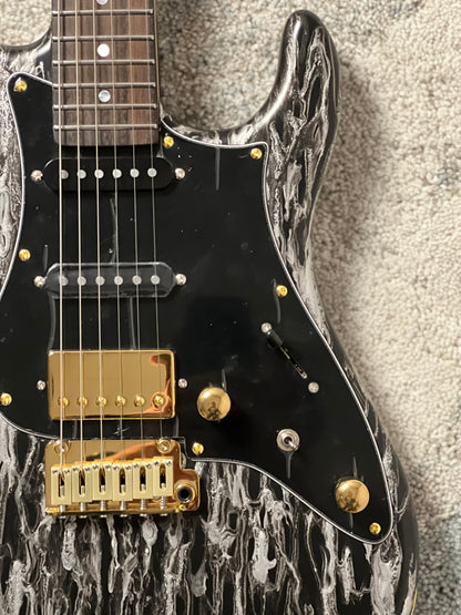 SLX X Dhatarattha Custom DST in Black Shmear with Rosewood FB