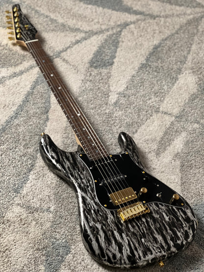 SLX X Dhatarattha Custom DST in Black Shmear with Rosewood FB