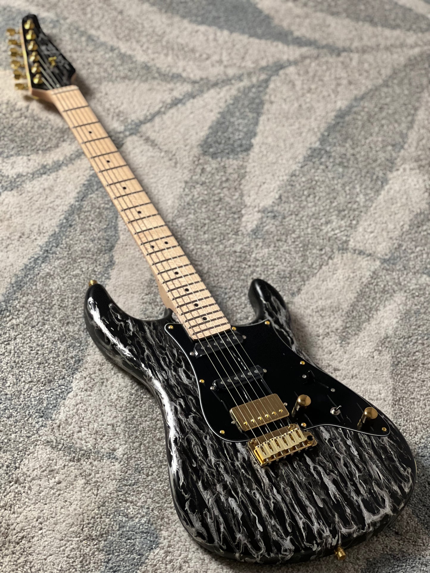 SLX X Dhatarattha Custom DST in Black Shmear with Maple FB