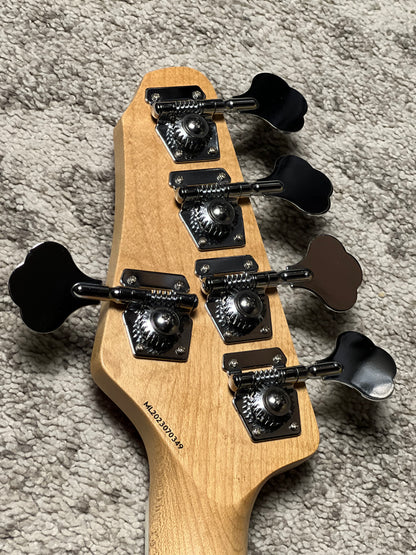 Dhatarattha Custom DEB 5 String Bass in Pink Paisley with RW FB