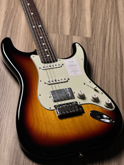 Fender Japan Hybrid II Stratocaster HSS with Rosewood FB In 3-Color Sunburst JD23033914