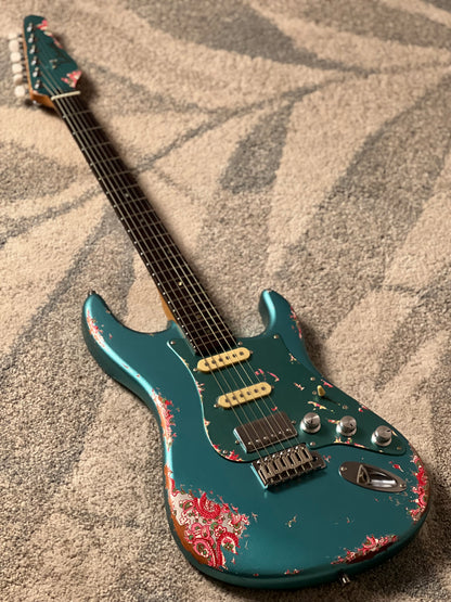 Dhatarattha Performance DST HSS in Ocean Turquoise over Pink Paisley with RW FB