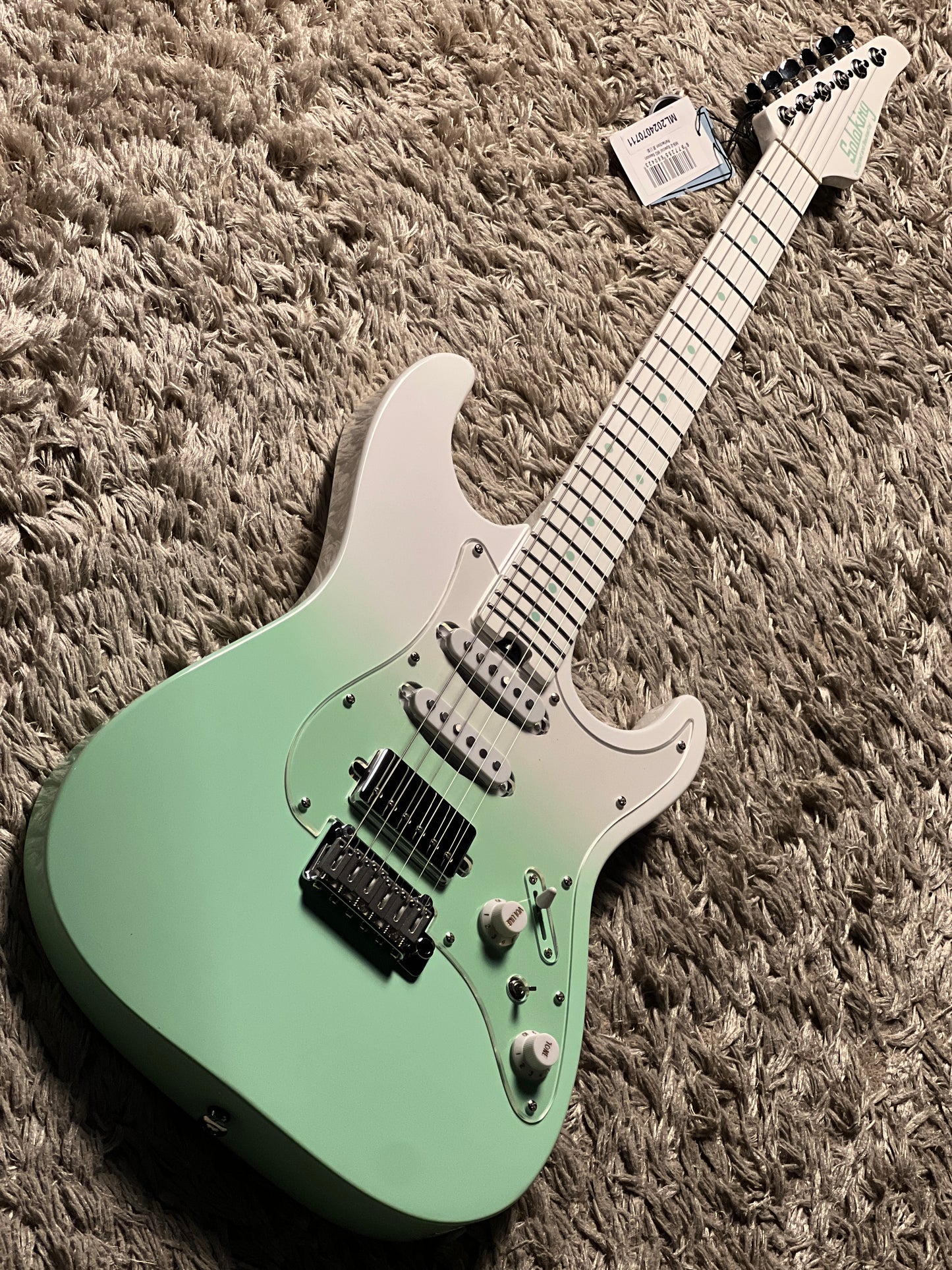 Soloking MS-2 Special in Light Green Fade with White Neck Summer Season Limited Edition