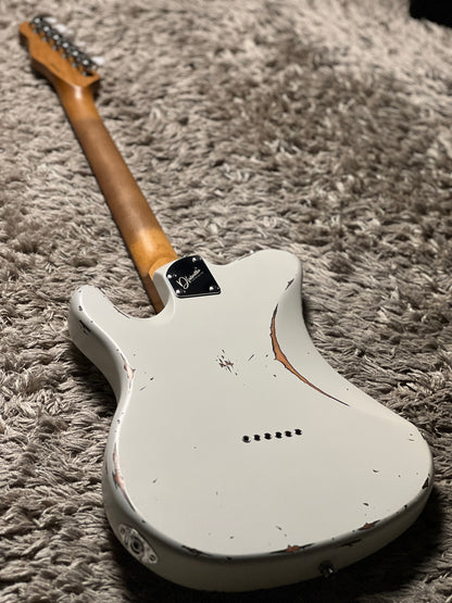 Dhatarattha Performance DTL in White Over Sunburst with RW FB and Nitrocellulose Lacquer