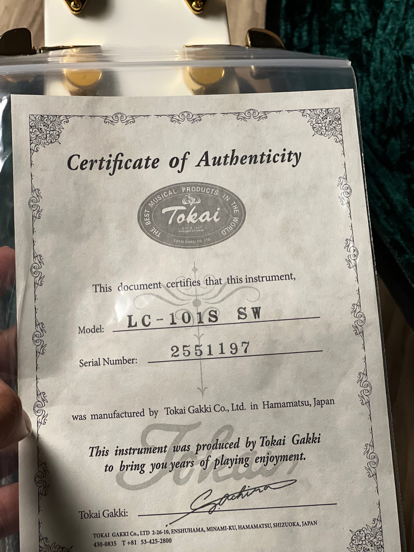 Tokai Love Rock Japan LC-101S in Snow White 2551197