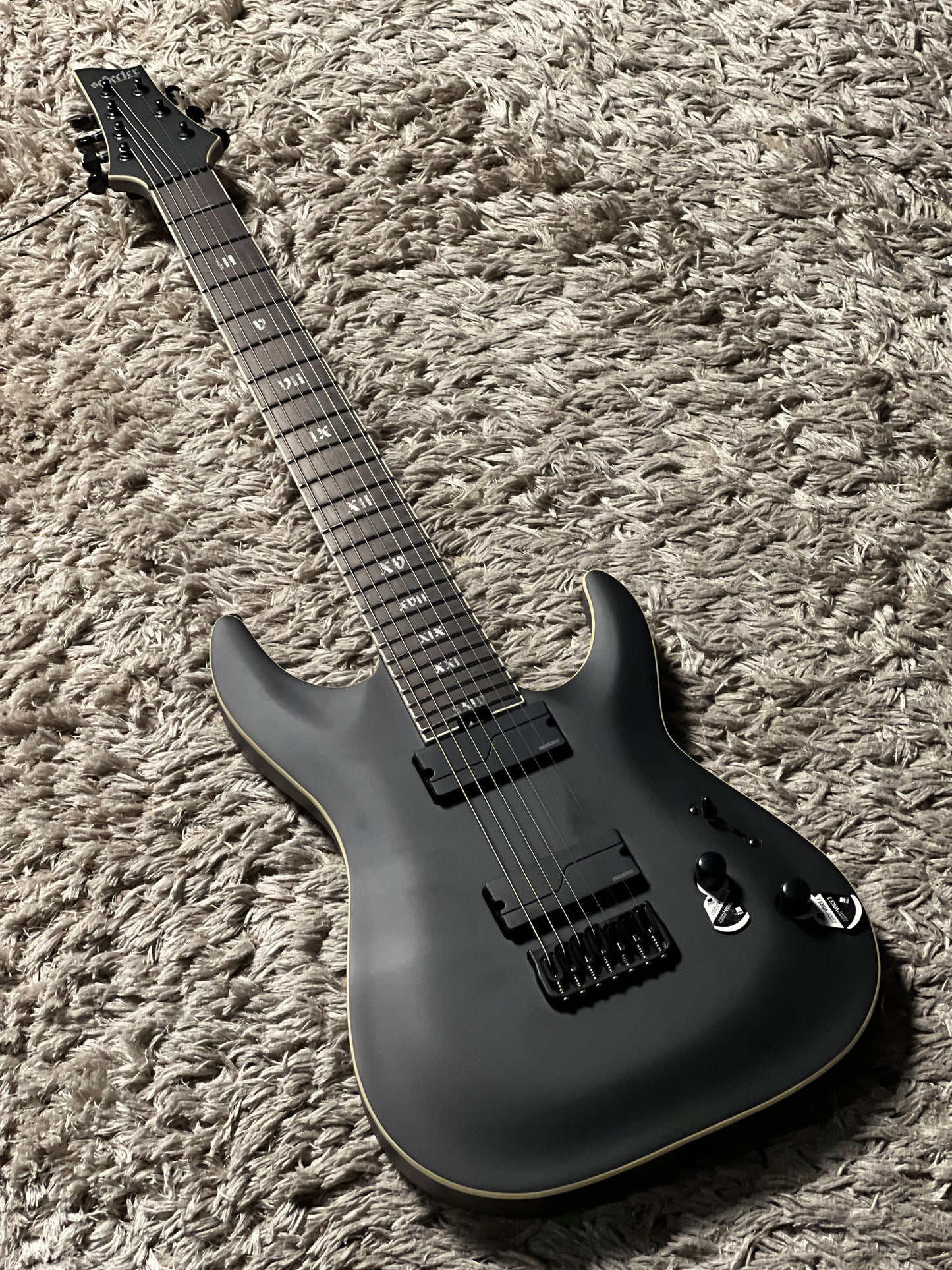 Schecter C-7 SLS Evil Twin in Satin Black