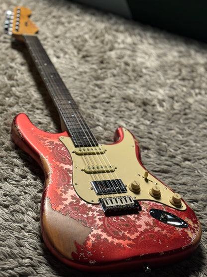 Dhatarattha Classic DST HSS in Pink Paisley with Rosewood FB and Nitrocellulose Lacquer Relic