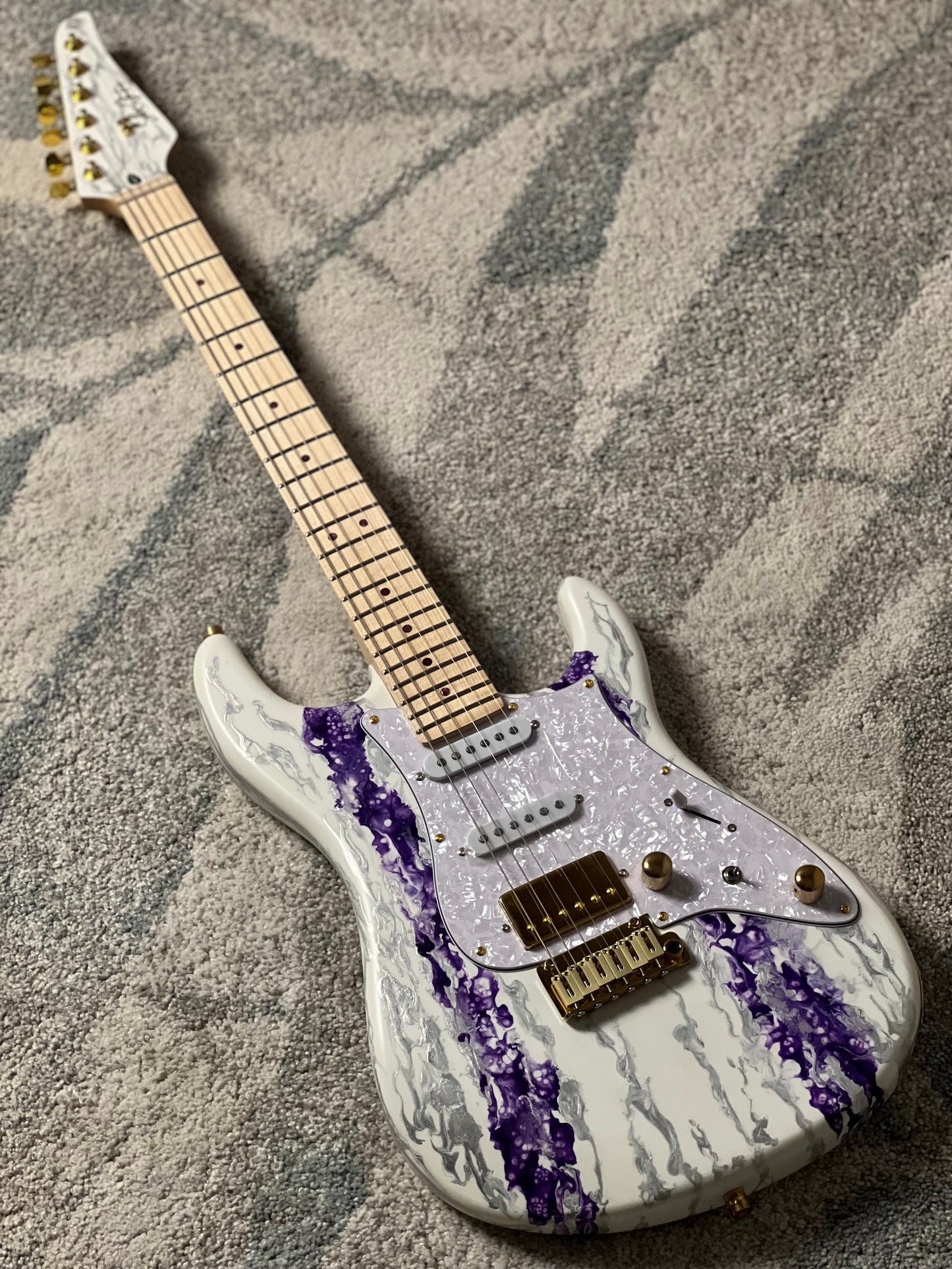 SLX X Dhatarattha Custom DST in Amethyst Shmear with Maple FB