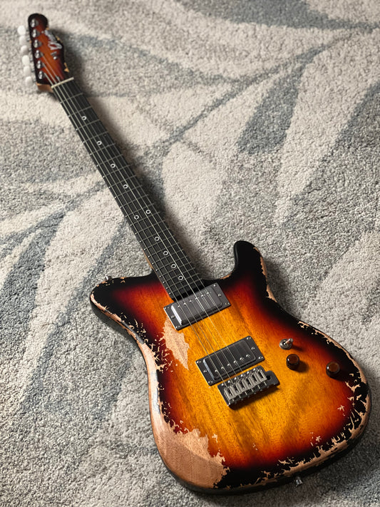 Dhatarattha Performance DTL HH in 3-Tone Sunburst Relic with RW FB