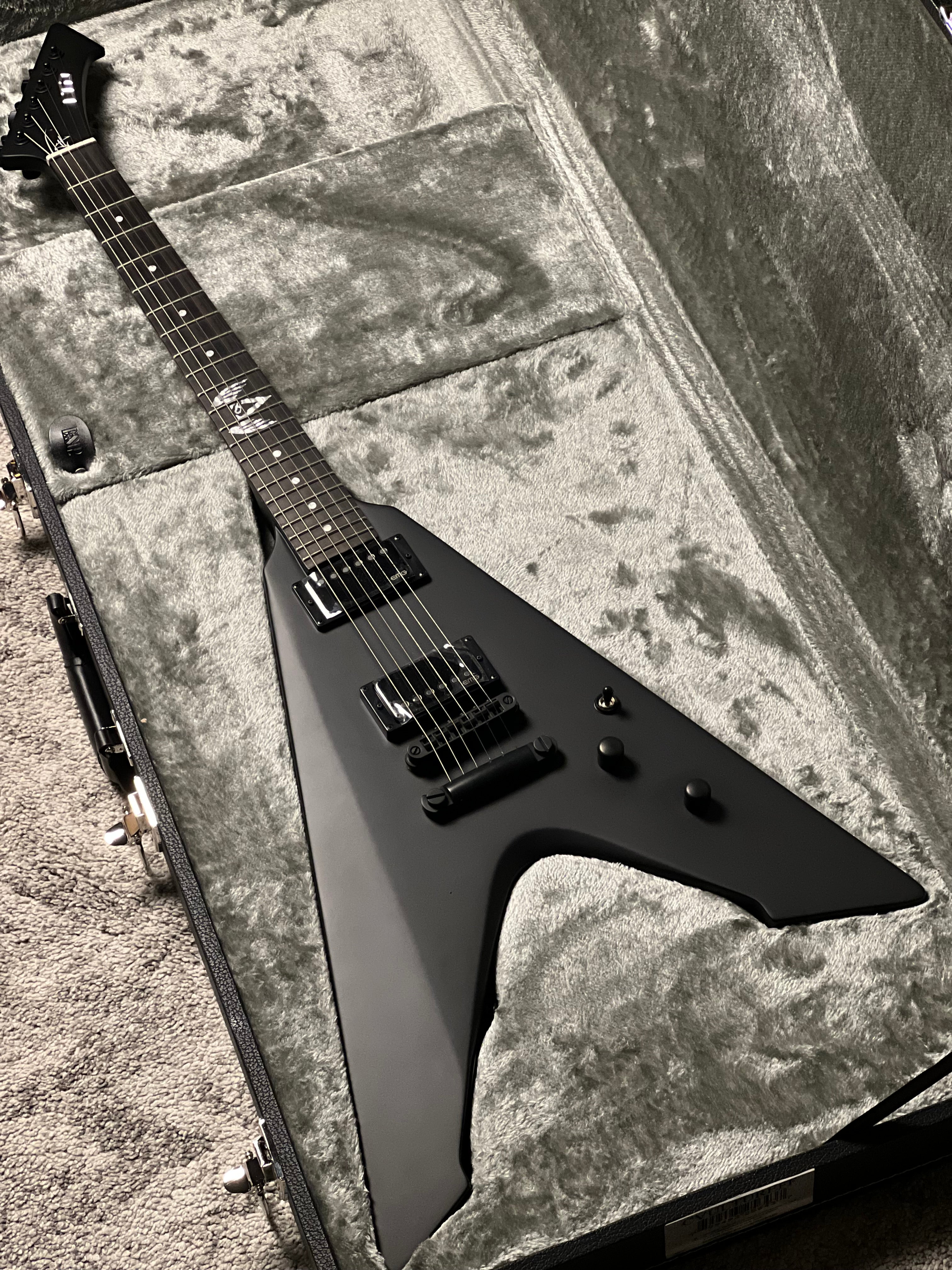 ESP LTD Vulture BLKS James Hetfield Signature in Black Satin