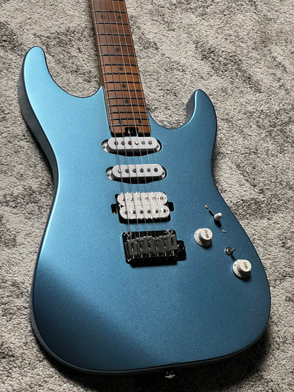 Soloking MS-1 Custom 24 HSS Flat Top ใน Satin Blue Matte Nafiri Special Run 