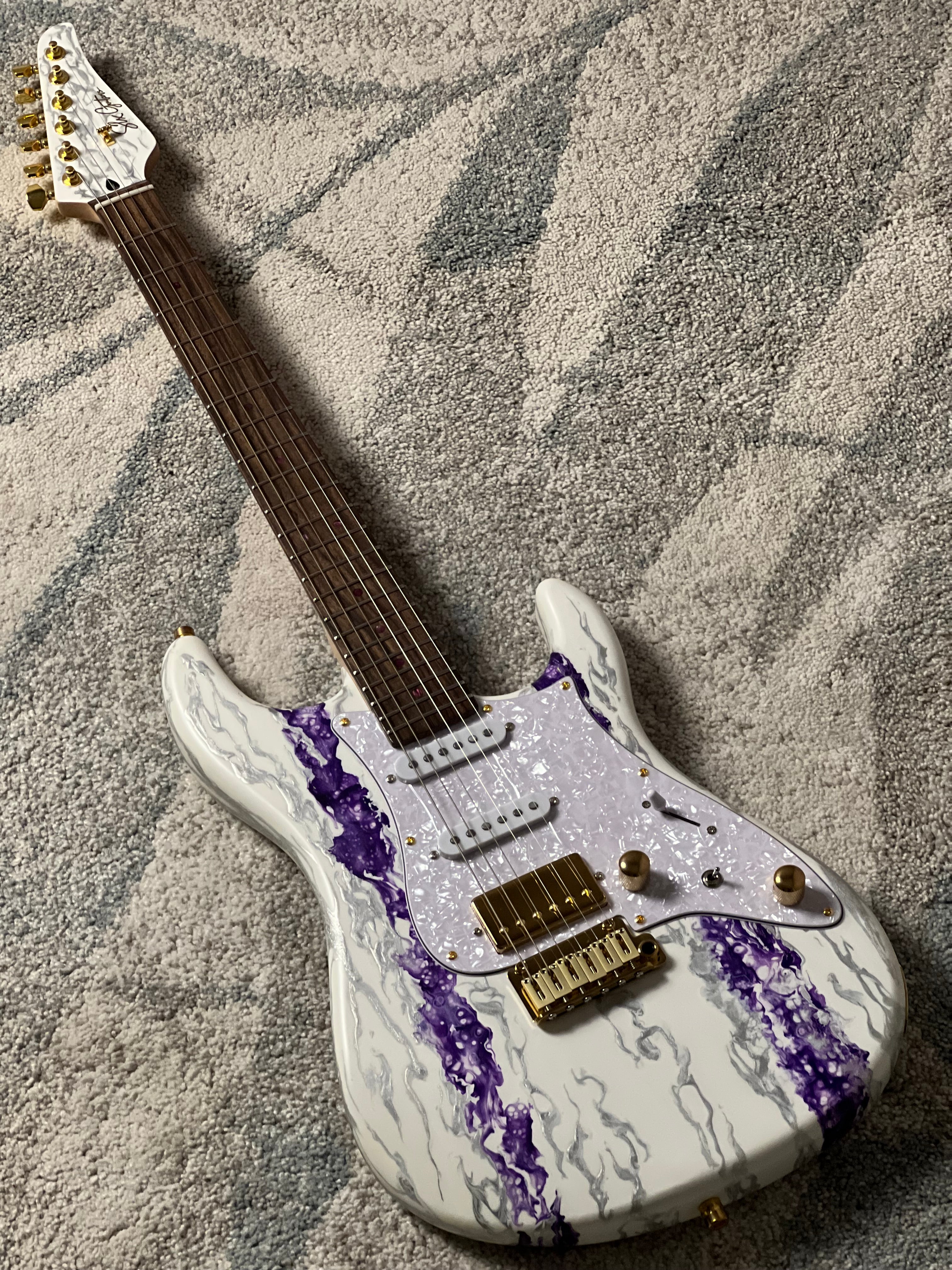 SLX X Dhatarattha Custom DST in Amethyst Shmear with Rosewood FB