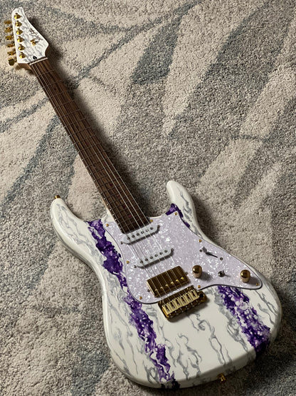 SLX X Dhatarattha Custom DST in Amethyst Shmear with Rosewood FB
