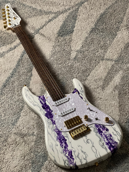 SLX X Dhatarattha Custom DST in Amethyst Shmear with Rosewood FB