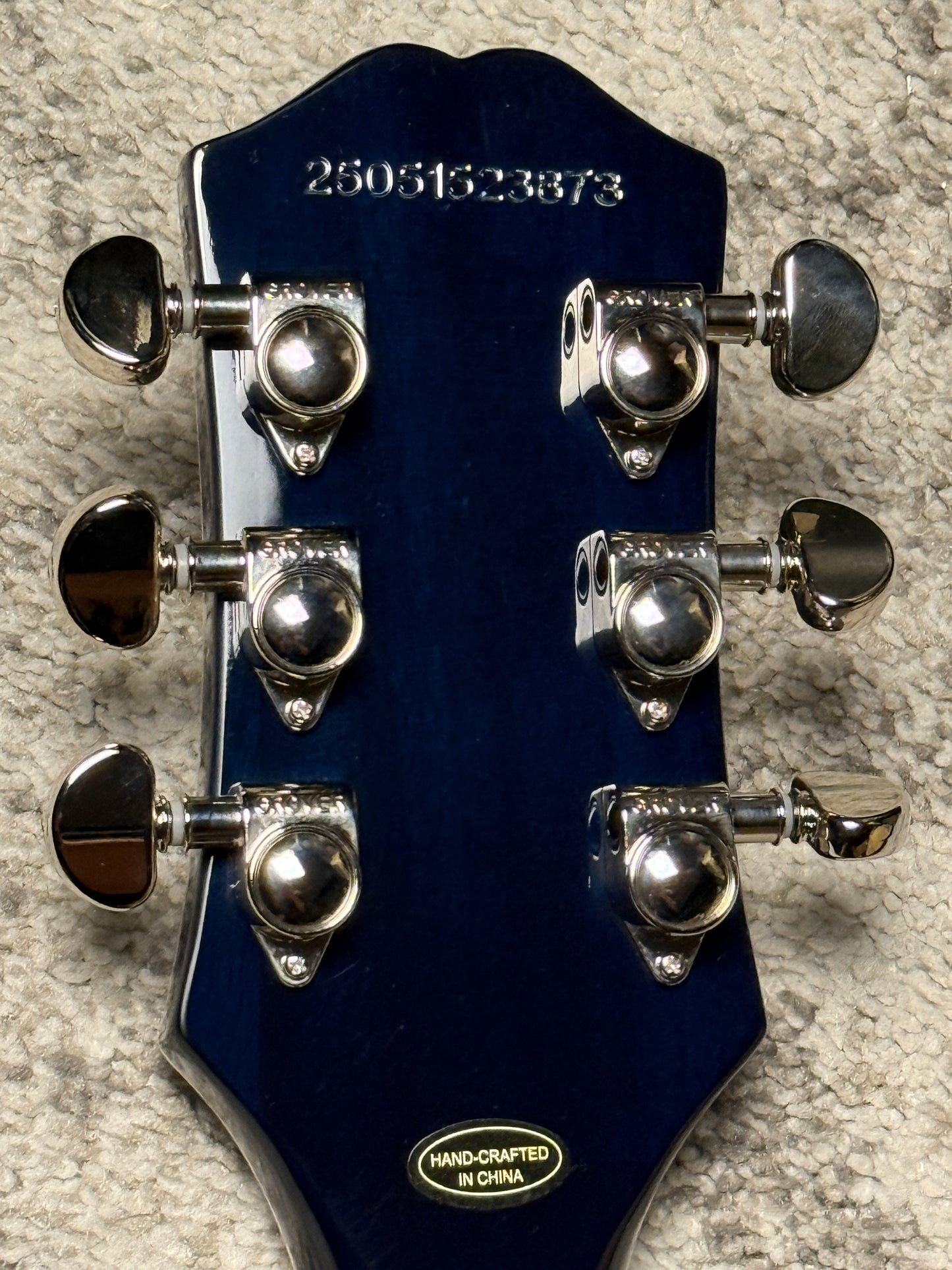 Epiphone Les Paul Custom Quilt in Viper Blue w/Premium GigBag 25051523873