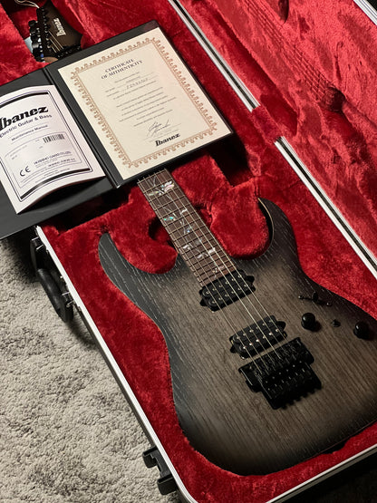 Ibanez J Custom RG8620AH-AGF in Anvil Gray Burst Flat w/Case F2533769