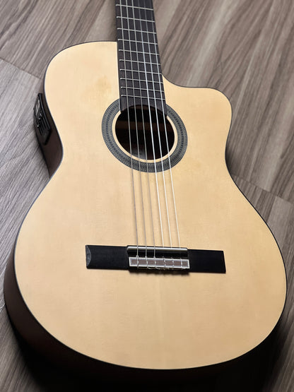 Tanglewood EM DC1 Thinline Classical Cutaway in Natural Finish w/Bag