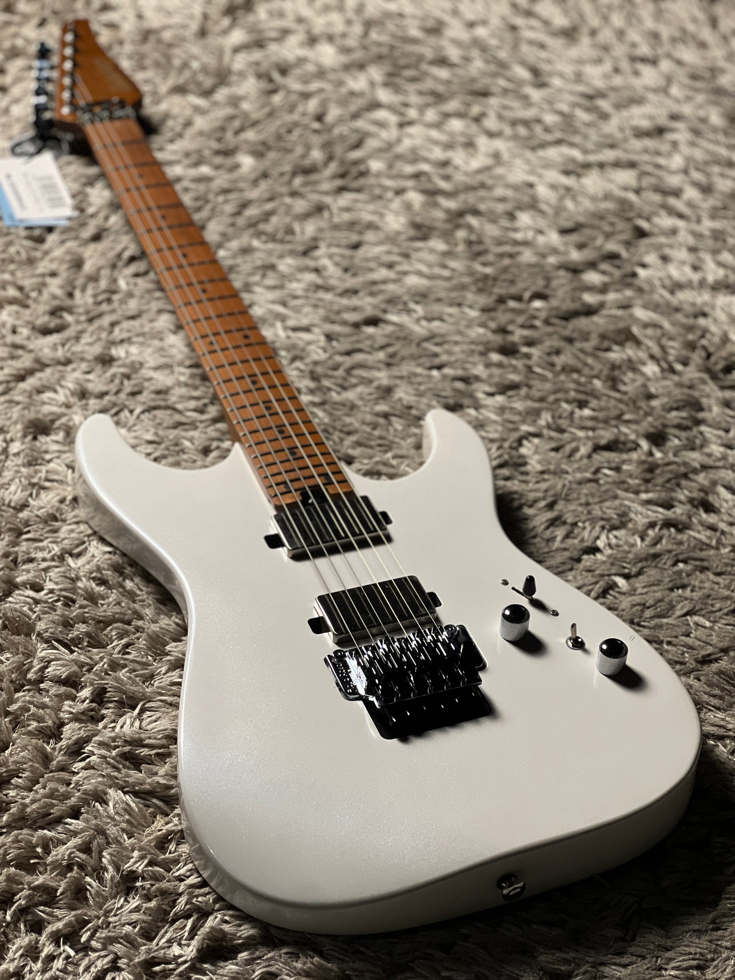 Soloking MS-1 Custom 24 HH FR Flat Top in Pearl White Metallic Nafiri Special Run